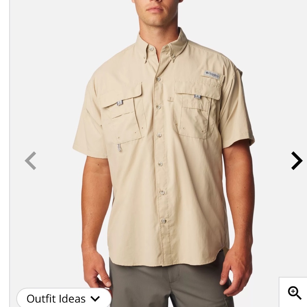 Columbia Bahama Short Sleeve Fishing Shirt. Size XL.